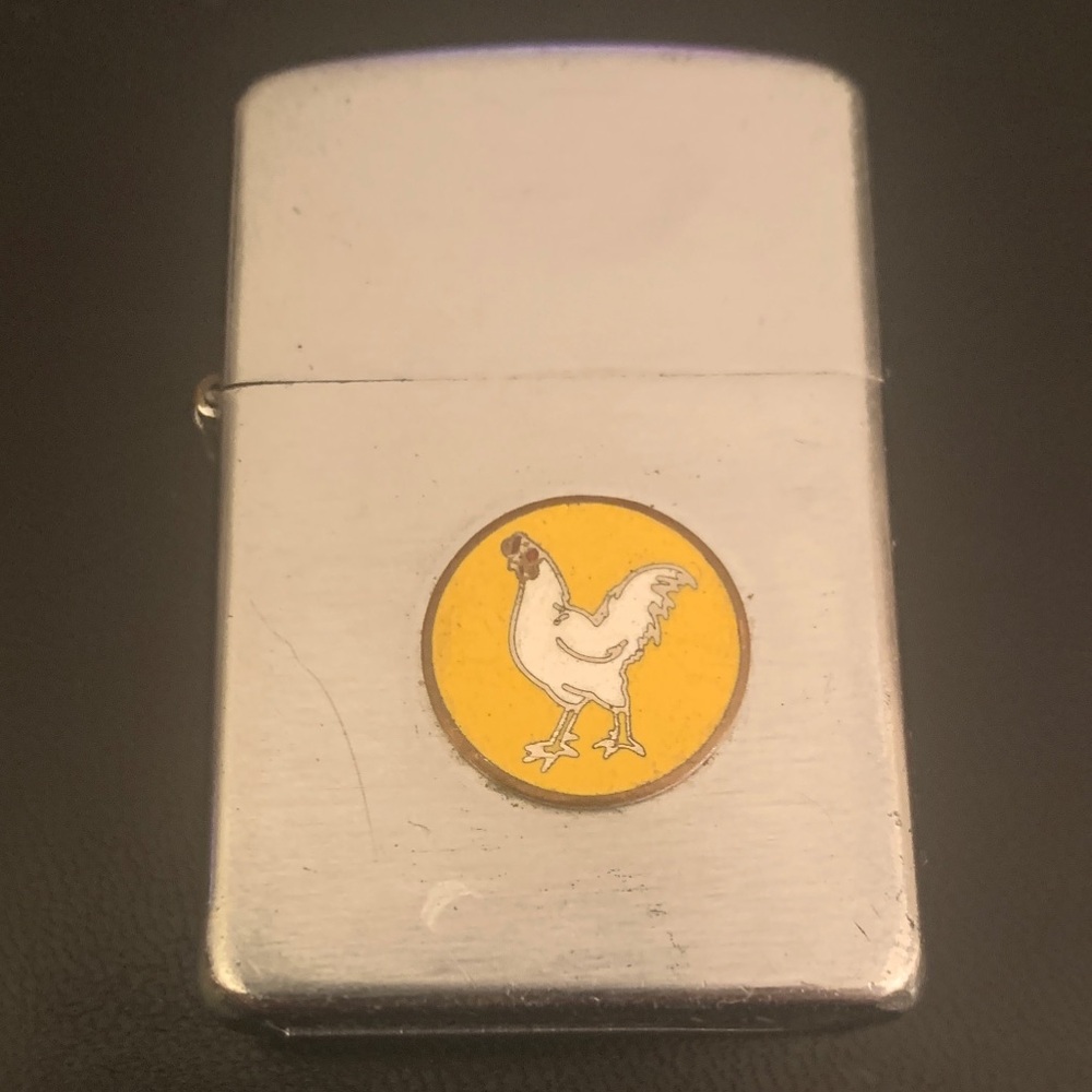 Vintage Wellington No. 1984 Cigarette Lighter: 5-20-55: W/ White Rooster Emblem